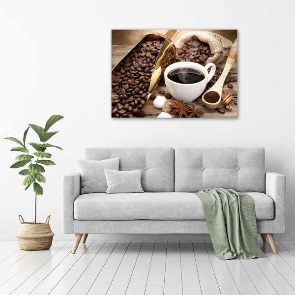 Tablou Printat Pe Sticlă ceașcă de cafea