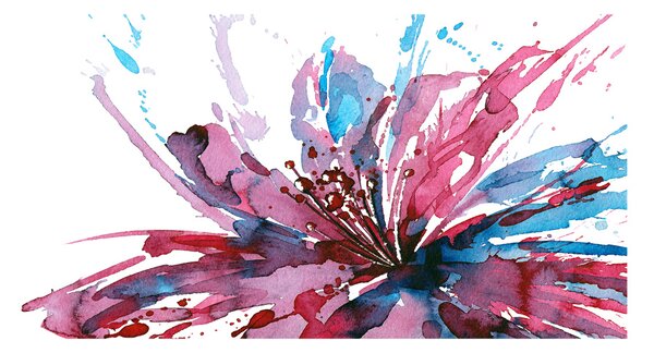 Tablou sticlă floare abstract