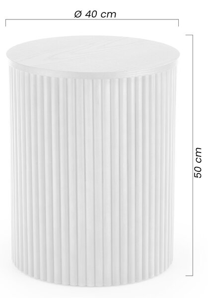 Măsuță de cafea rotundă Tamis 40 cm - natural