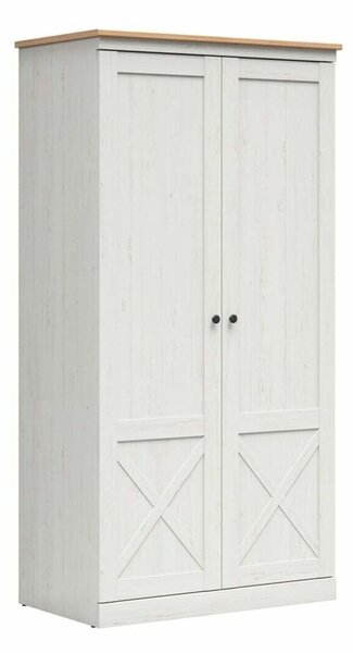 Dulap Talvena 113, Stejar artizan, Pin Anderson, 201x103x58cm, 67.3 kg, Uși dulap: Cu balamale, Numărul de rafturi: 1, Numărul de rafturi: 1