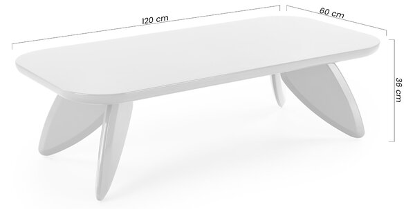 Măsuță de cafea dreptunghiulară Lumis 120 cm - verde