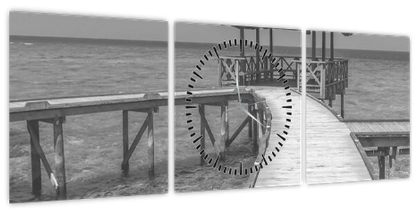 Tablou - Maldive (cu ceas) (90x30 cm)