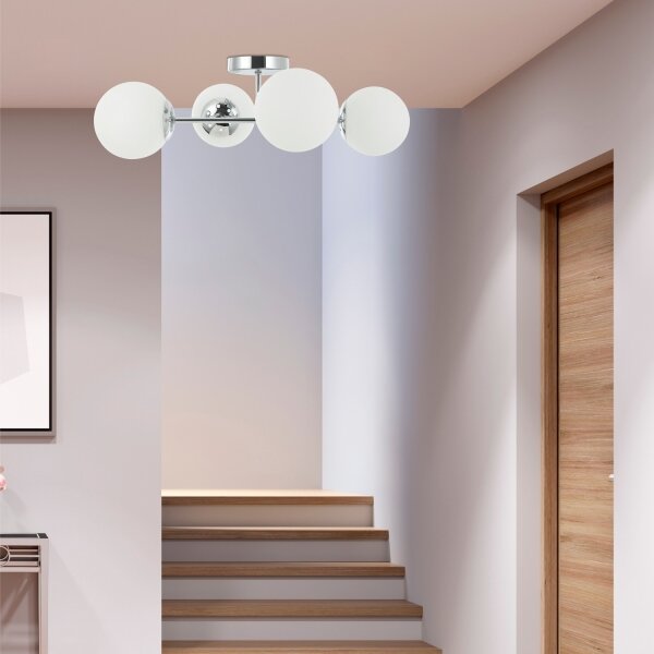 Lustră aplicată MADDIE 4xE14/5W/230V crom lucios