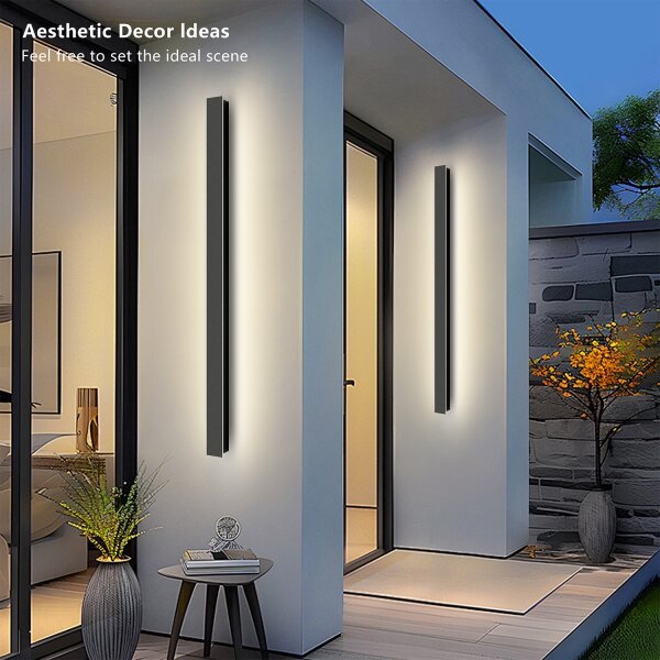 Brilagi - Aplica de perete pentru exterior LINEAR LED/22W/230V 4000K IP65 negru