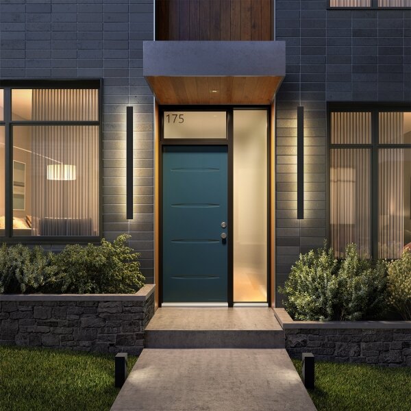 Brilagi - Aplica de perete pentru exterior LINEAR LED/22W/230V 4000K IP65 negru