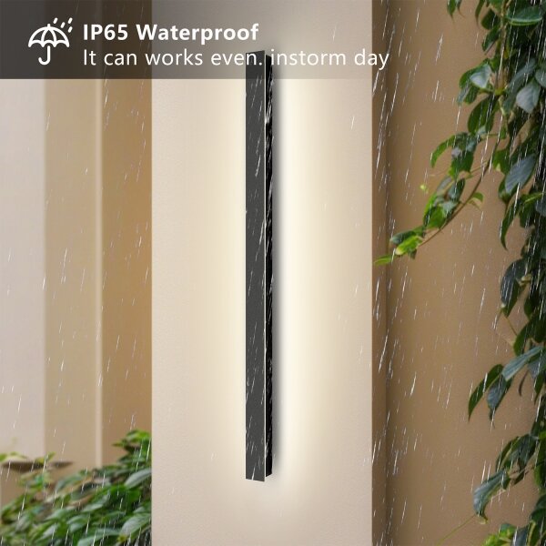 Brilagi - Aplica de perete pentru exterior LINEAR LED/22W/230V 4000K IP65 negru