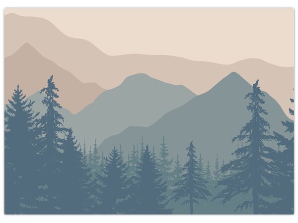 Tablou - Munții Turcoaz N⁰2 (70x50 cm)
