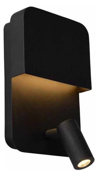 Aplică Lucide 79200/08/30 BOXER LED/5W/230V + LED/5W USB negru