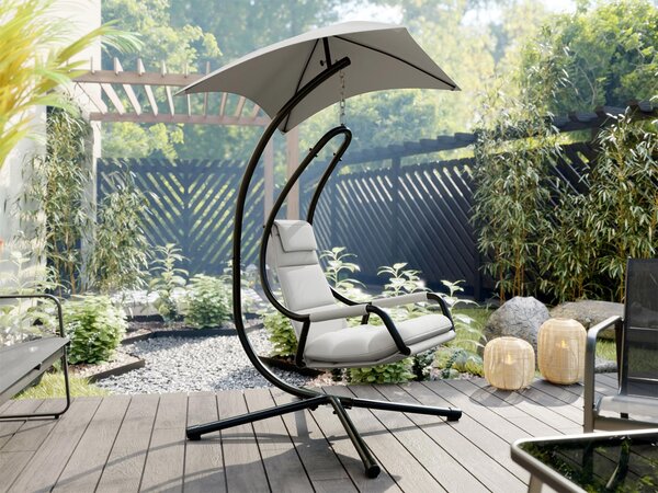 Scaun suspendat Comfivo Myrtus II21x10x12cm, Gri deschis, Negru, Tapiterie, Metal