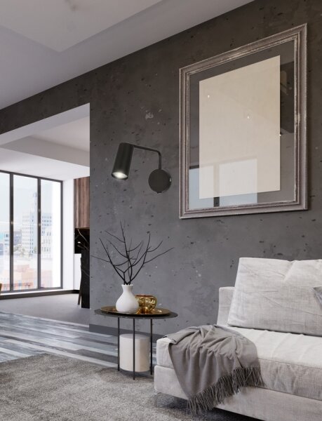 Lampă de perete TINA 1xGU10/15W/230V neagră