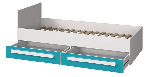 Pat Merevari 102Single, Alb, 90x200, PAL laminat, Somiera patSomiera pat, 9x20x7cm