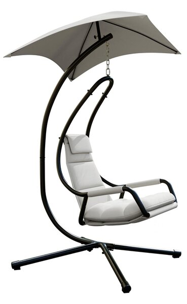 Scaun suspendat Comfivo Myrtus II21x10x12cm, Gri deschis, Negru, Tapiterie, Metal