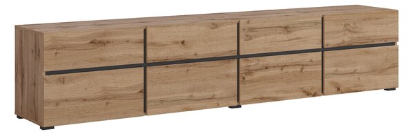 Comodă TV Alfere 101Negru, Stejar Wotan, 22x5x4cm