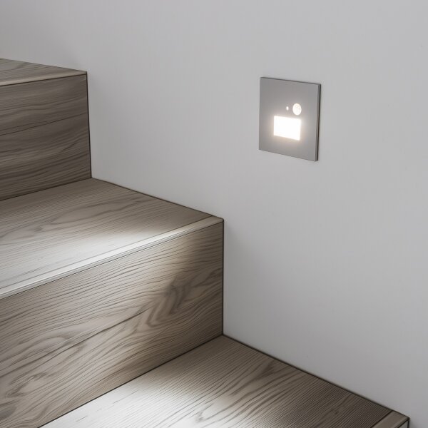 Aplica LED pentru scări cu senzor de mișcare LED/1,5W/230V 3000/4000/6000K gri