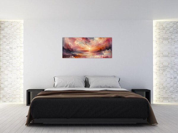 Tablou - Răsărit pictat (120x50 cm)