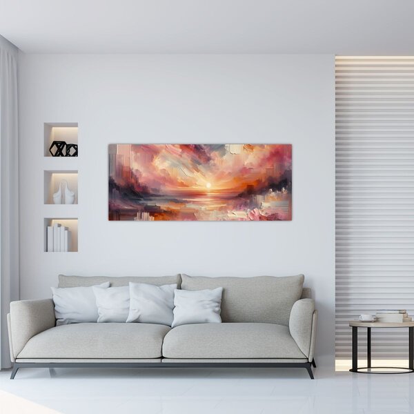 Tablou - Răsărit pictat (120x50 cm)