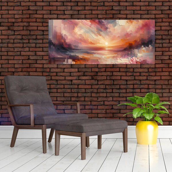 Tablou - Răsărit pictat (120x50 cm)
