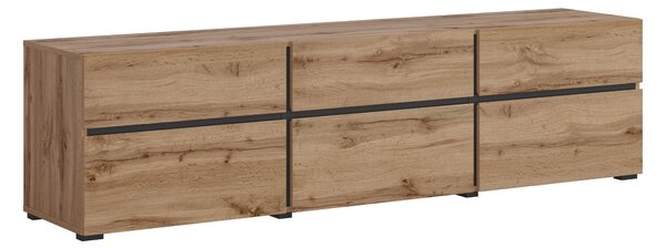 Comodă TV Alfere 102Negru, Stejar Wotan, 18x5x4cm