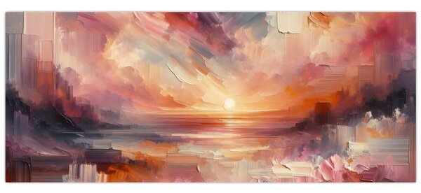 Tablou - Răsărit pictat (120x50 cm)