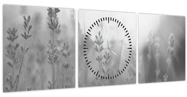 Tablou - Lavanda (cu ceas) (90x30 cm)