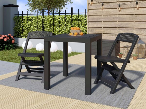 Set de balcon BetulalAntracit, Plastic