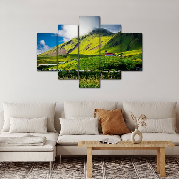 Tablou cu peisaj montan (150x105 cm)