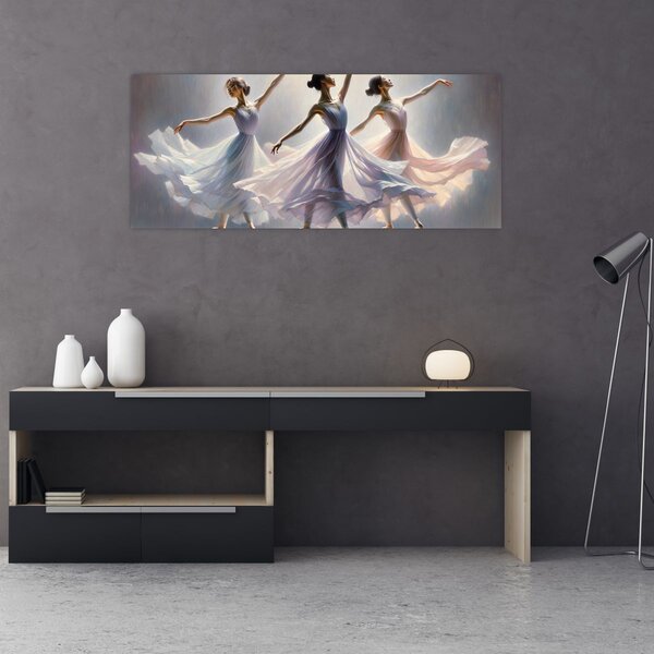 Tablou - Trei balerine (120x50 cm)