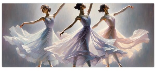 Tablou - Trei balerine (120x50 cm)