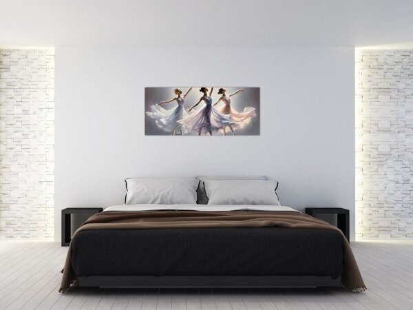Tablou - Trei balerine (120x50 cm)