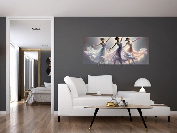 Tablou - Trei balerine (120x50 cm)