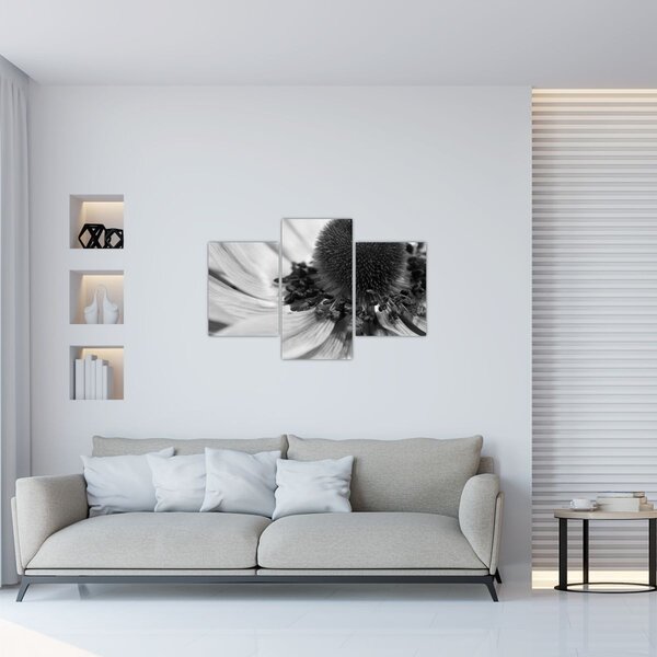 Tablou - Floare în alb-negru (90x60 cm)