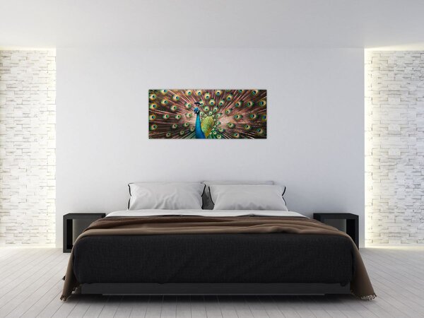 Tablou - Păun (120x50 cm)