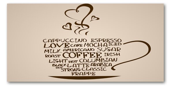 Tablou sticlă ceașcă de cafea