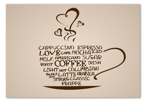 Tablou sticlă ceașcă de cafea
