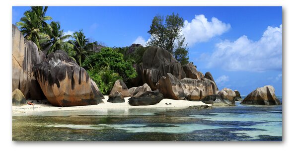 Fotografie imprimată pe sticlă Seychelles panorama