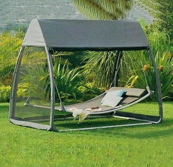 Șezlong de grădină cu plasă de protecție Avenberg PARADISO