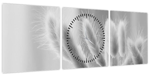 Tablou - Iarbă de coadă de iepure (cu ceas) (90x30 cm)