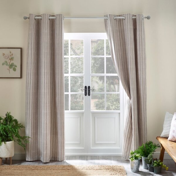Draperii maro 2 buc. 168x183 cm Logan Stripe – Catherine Lansfield