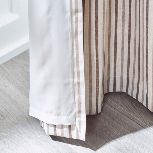 Draperii maro 2 buc. 168x183 cm Logan Stripe – Catherine Lansfield