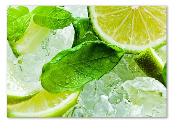 Tablou Printat Pe Sticlă Lime de gheață