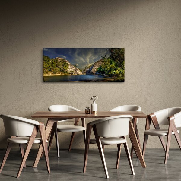 Tablou peisajului cu lac (120x50 cm)