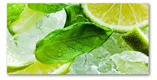 Tablou Printat Pe Sticlă Lime de gheață