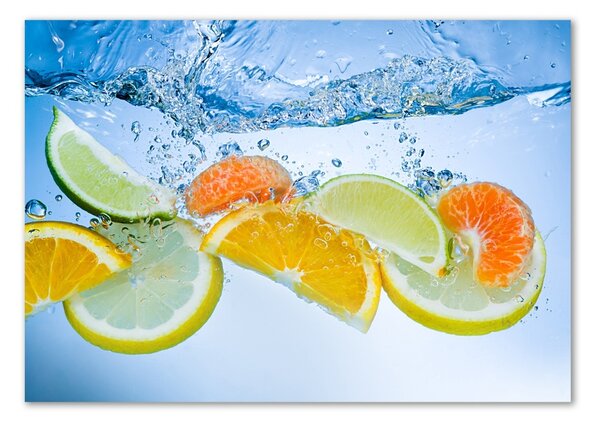 Tablou sticlă Citrus sub apă