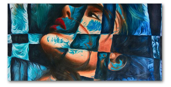 Tablou Printat Pe Sticlă abstractizare Femeie