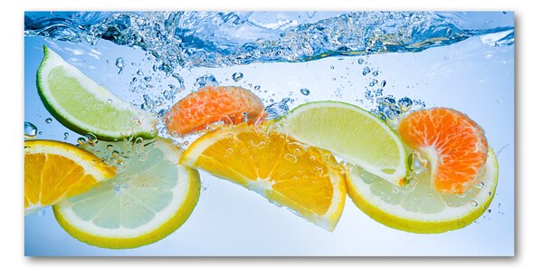 Tablou sticlă Citrus sub apă