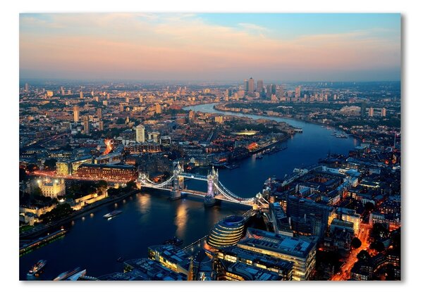 Fotografie imprimată pe sticlă vedere aeriană din Londra