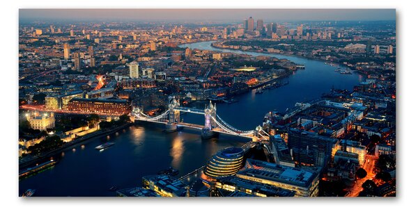Fotografie imprimată pe sticlă vedere aeriană din Londra