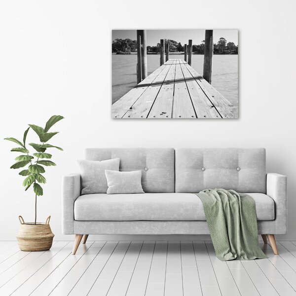 Print pe canvas debarcader din lemn