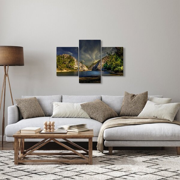 Tablou peisajului cu lac (90x60 cm)