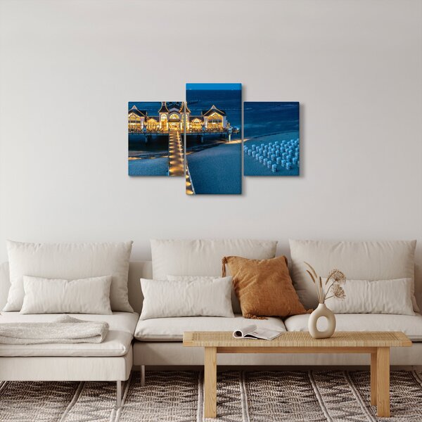Tablou - hotel pe plajă (90x60 cm)